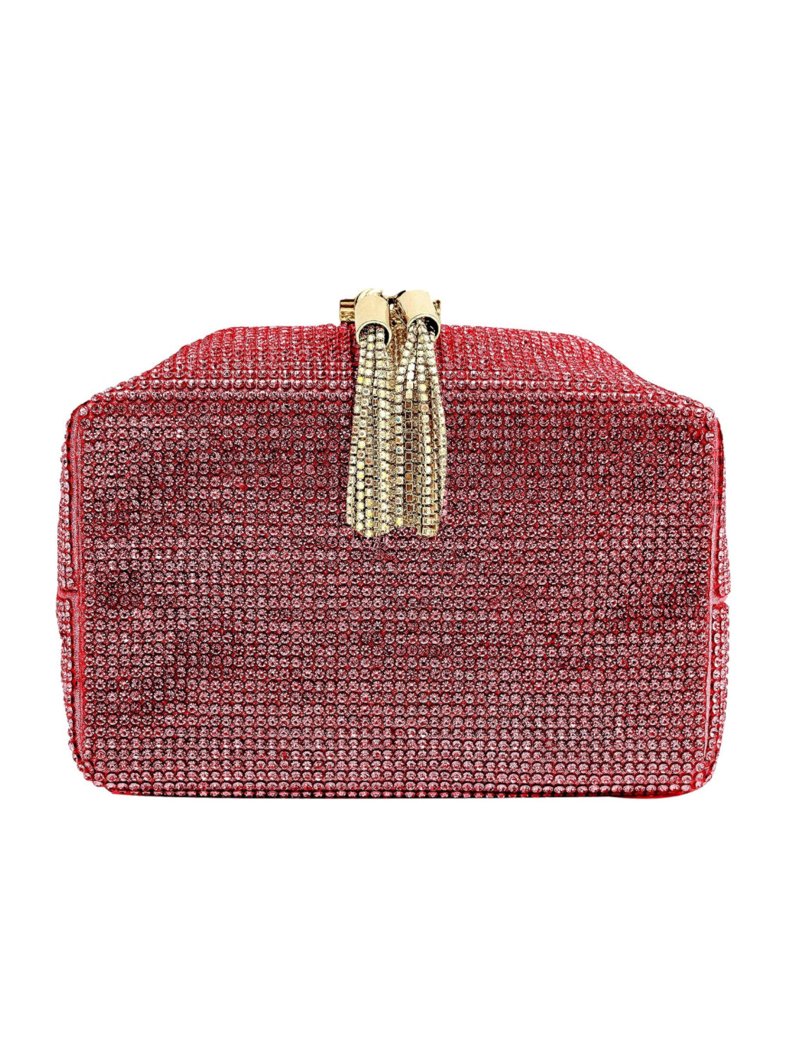 Red Crystal Crossbody Bucket purse