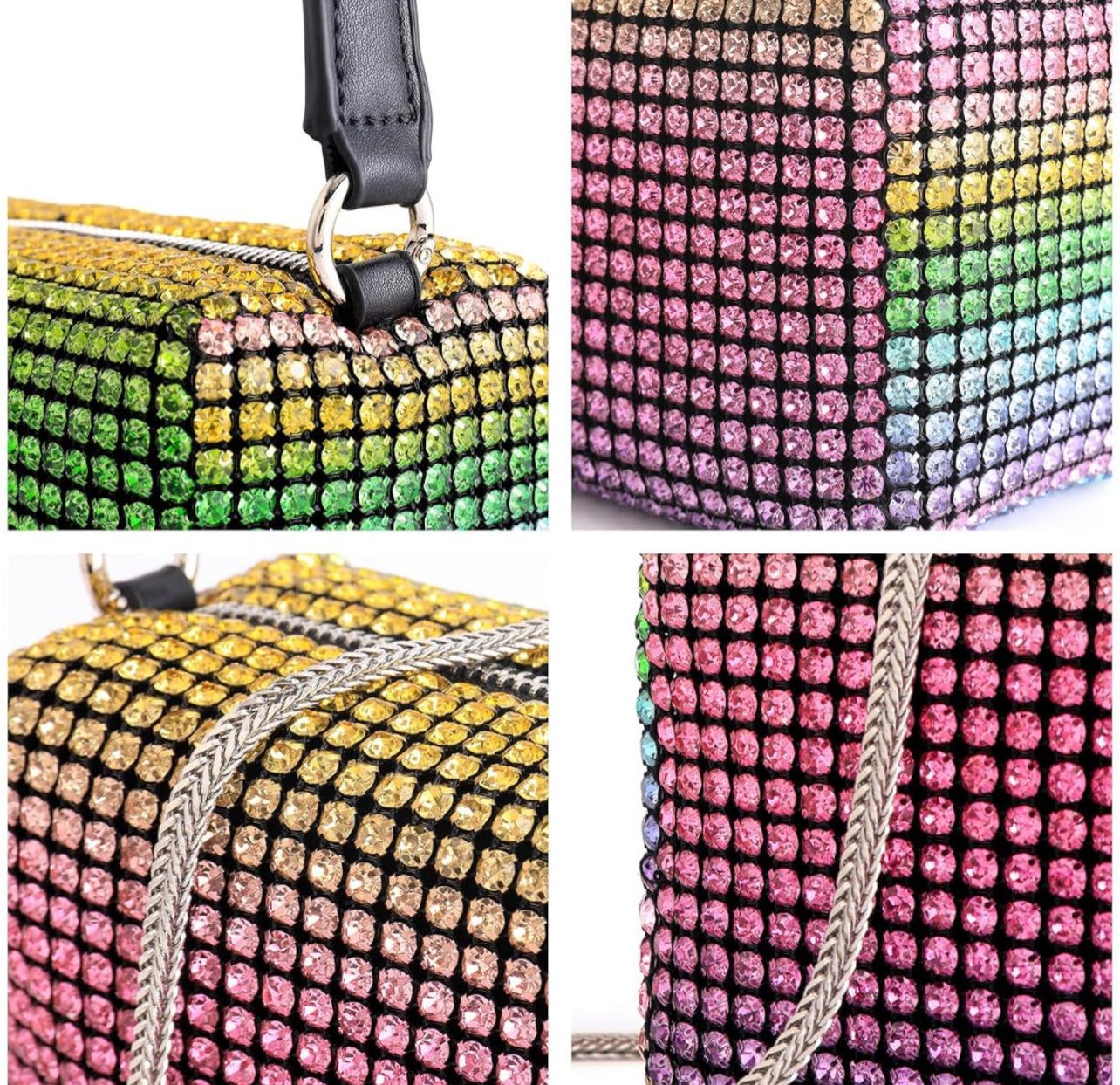 Colorful Crystal Purse/ Evening Bag
