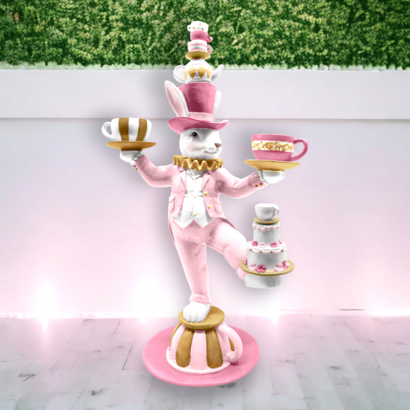 Pink Confections Teacup Bunny/Holiday Decor