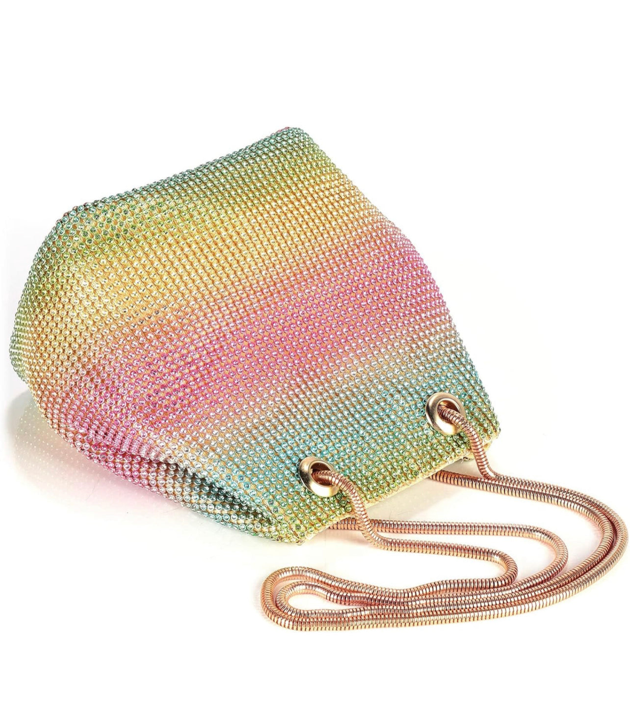 Colorful Crystal Cluth Purse