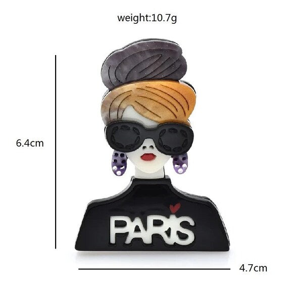 Paris Lady Brooch pin