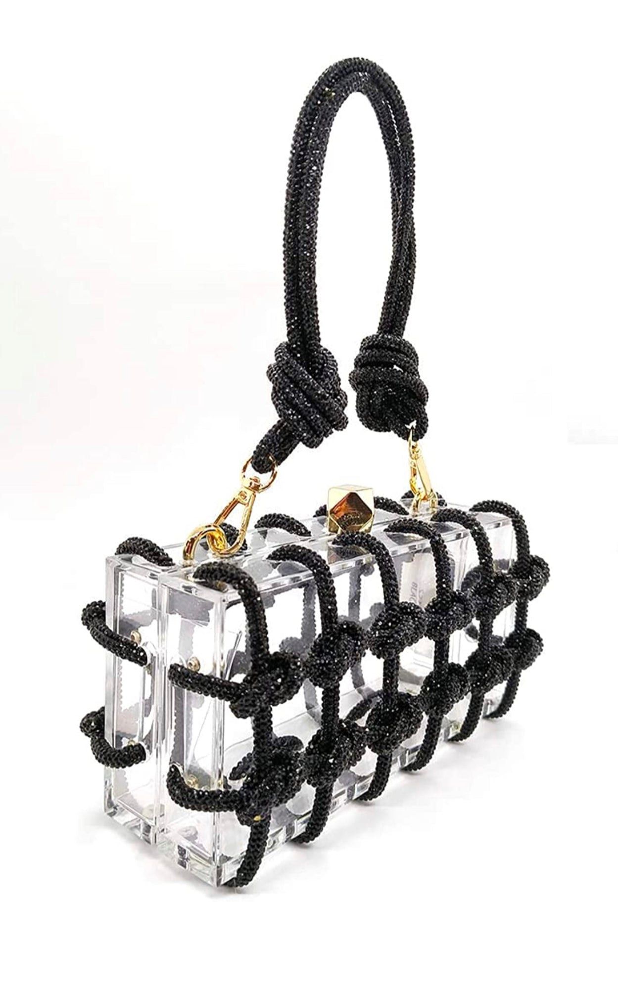 Clear Acrylic Bag Rhinestone Acrylic Clutch Crystal Evening Purses for Women Glitter purse