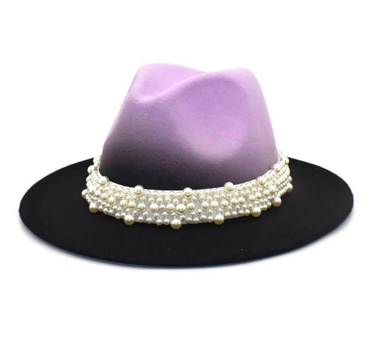 Purple and black ombre Fedora hat
