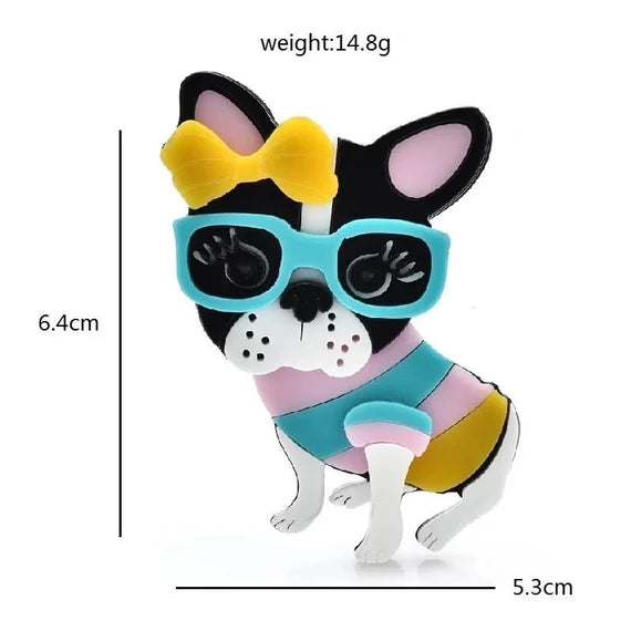 Frenchie Dog Brooch pin