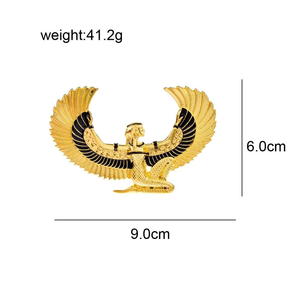 Egyptian goddess Brooch| Goddess Isis Brooch Pin.
