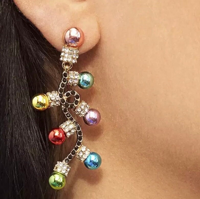 Christmas lightbulb Earrings