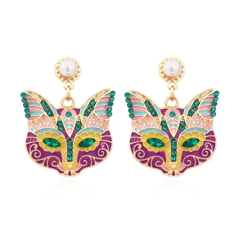 Cat earrings - Pink Fantasma