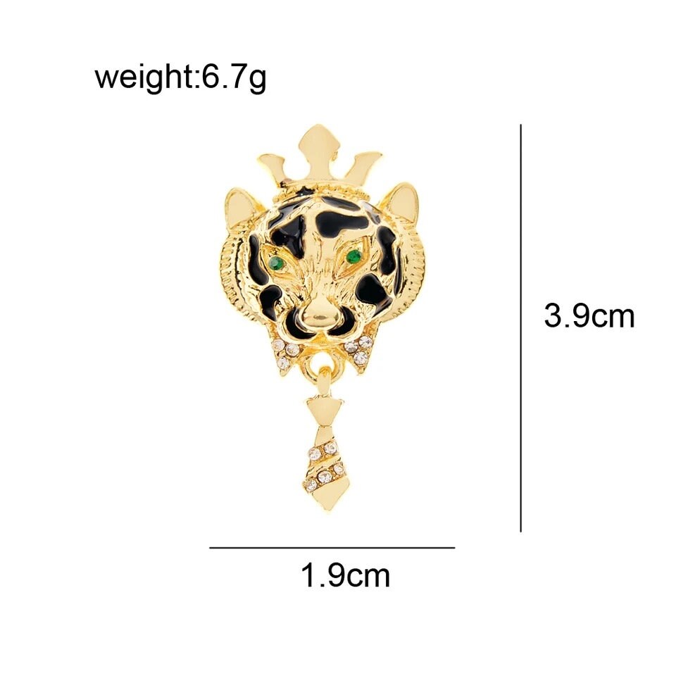 Tiger brooch| Tiger brooch with tie