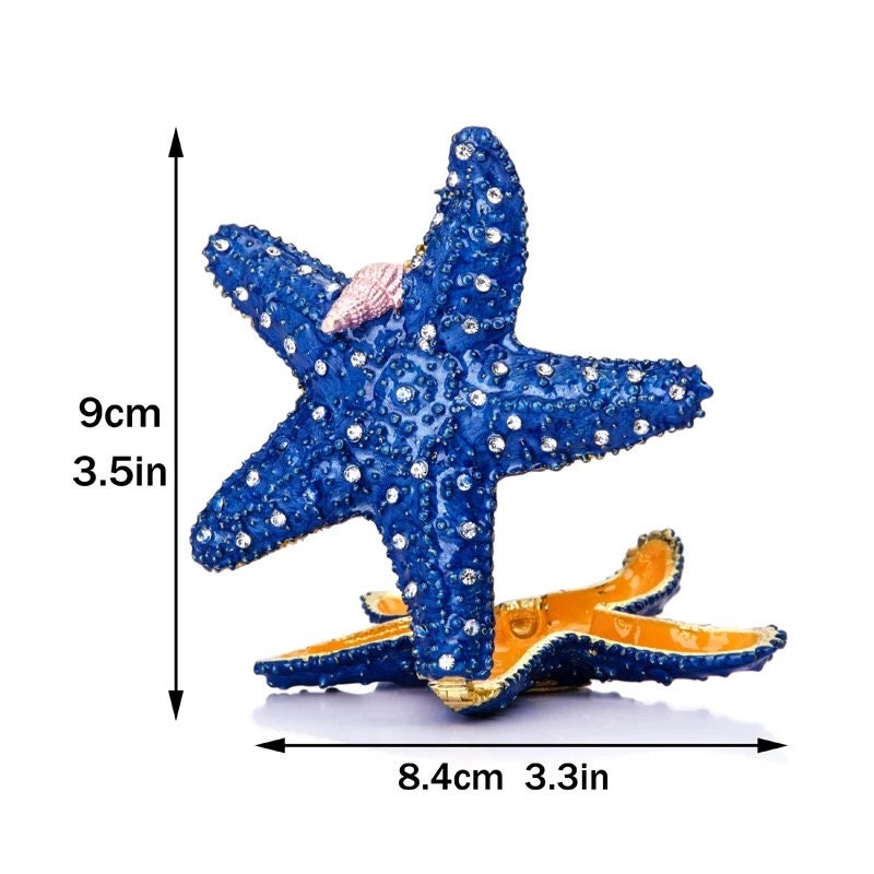 Starfish Trinket box | Starfish Figurine with storage for jewelry|Trinket boxes gift|Jewelry box gifts/Starfish Figurine Trinket Box