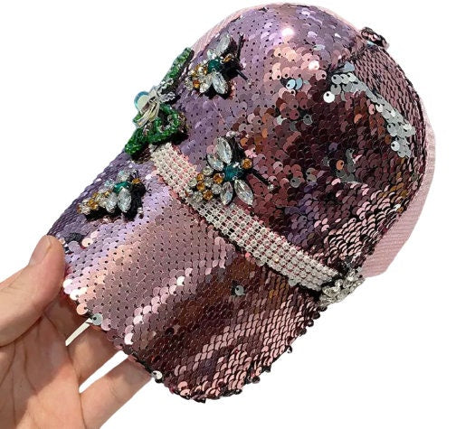Rhinestone butterfly Hat|Bling butterfly baseball cap