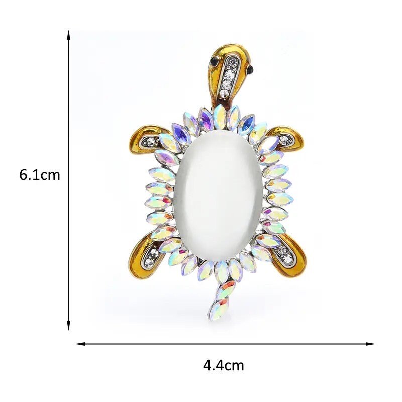Turtle Brooch pin|Opal Turtle Brooch pin - Pink Fantasma