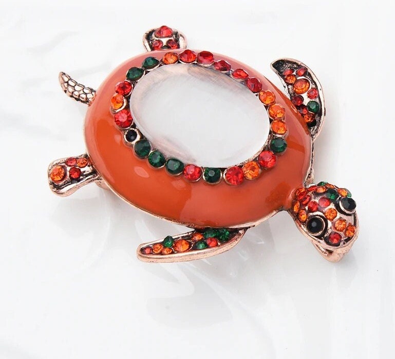 Turtle Brooch pin| sea turtle Brooch Pin - Pink Fantasma