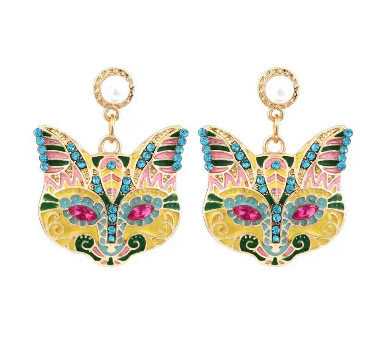 Cat earrings - Pink Fantasma