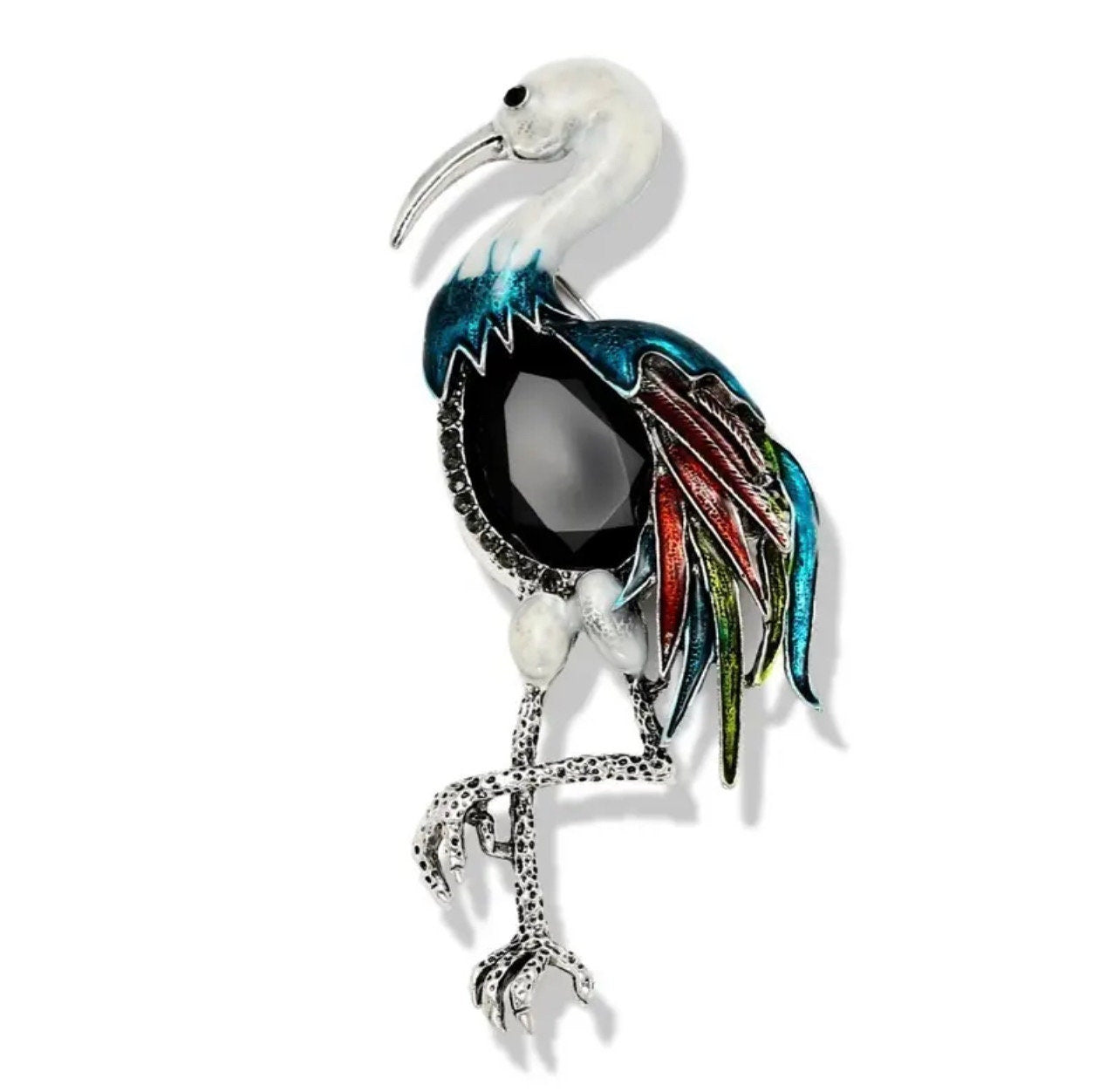 Flamingo Bird Brooch Pin - Pink Fantasma