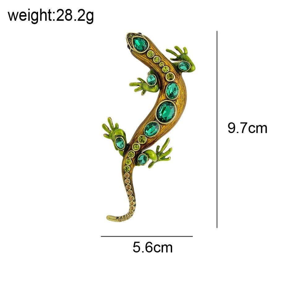 Lizard Brooch pin - Pink Fantasma