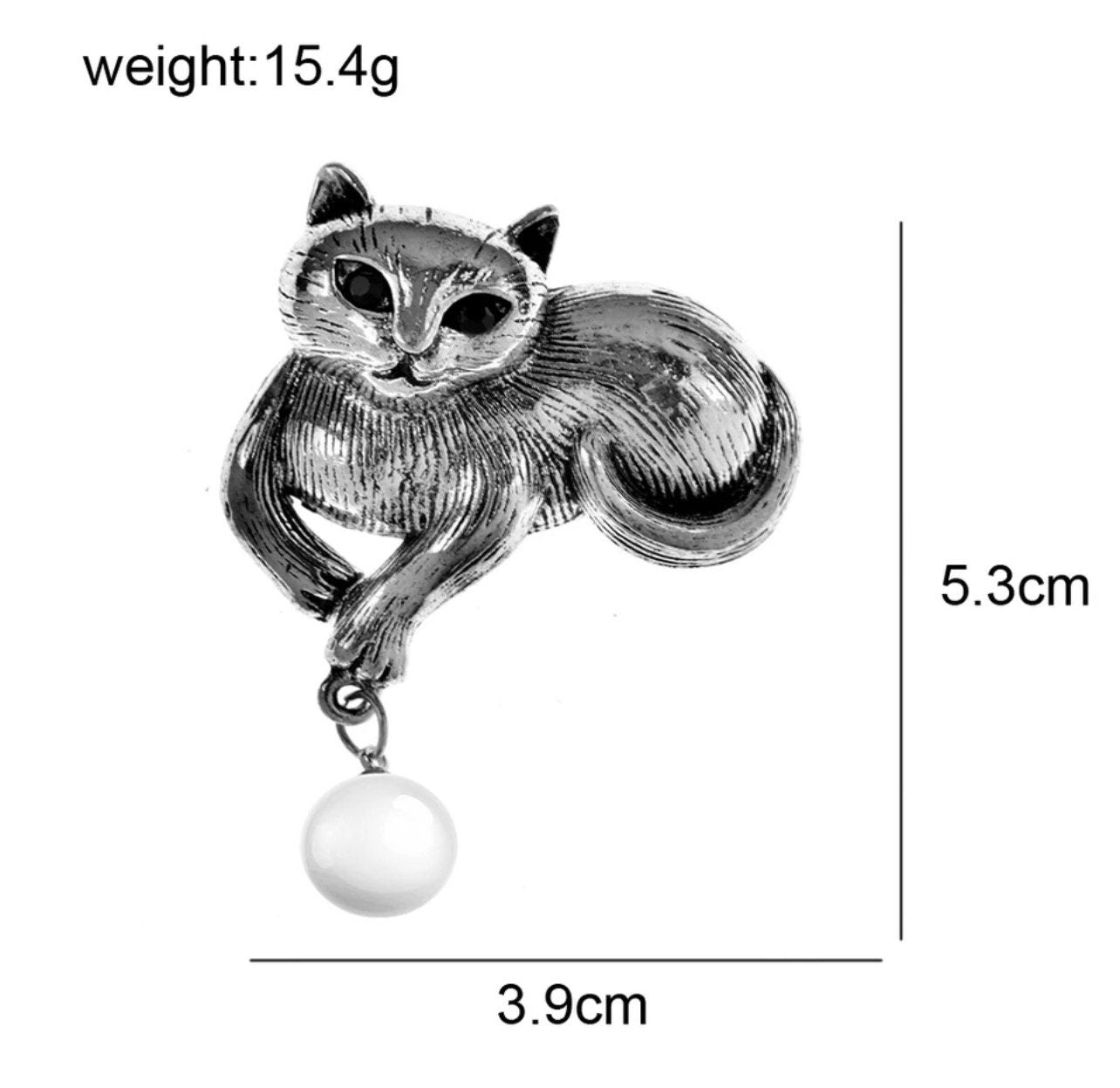 Cat Brooch |Cat Brooch Pin| Cat pin| - Pink Fantasma