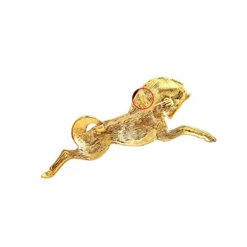 Horse Brooch pin - Pink Fantasma