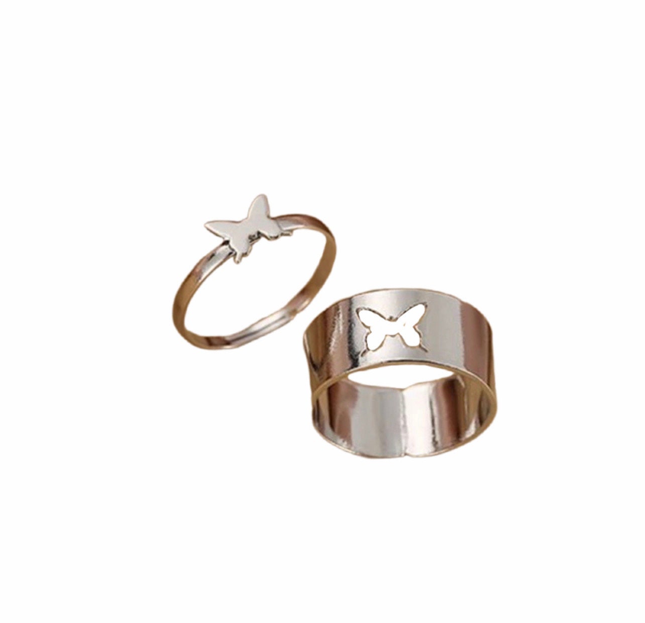 Friendship rings|Couple Rings| Matching couple rings| Couple promise rings - Pink Fantasma