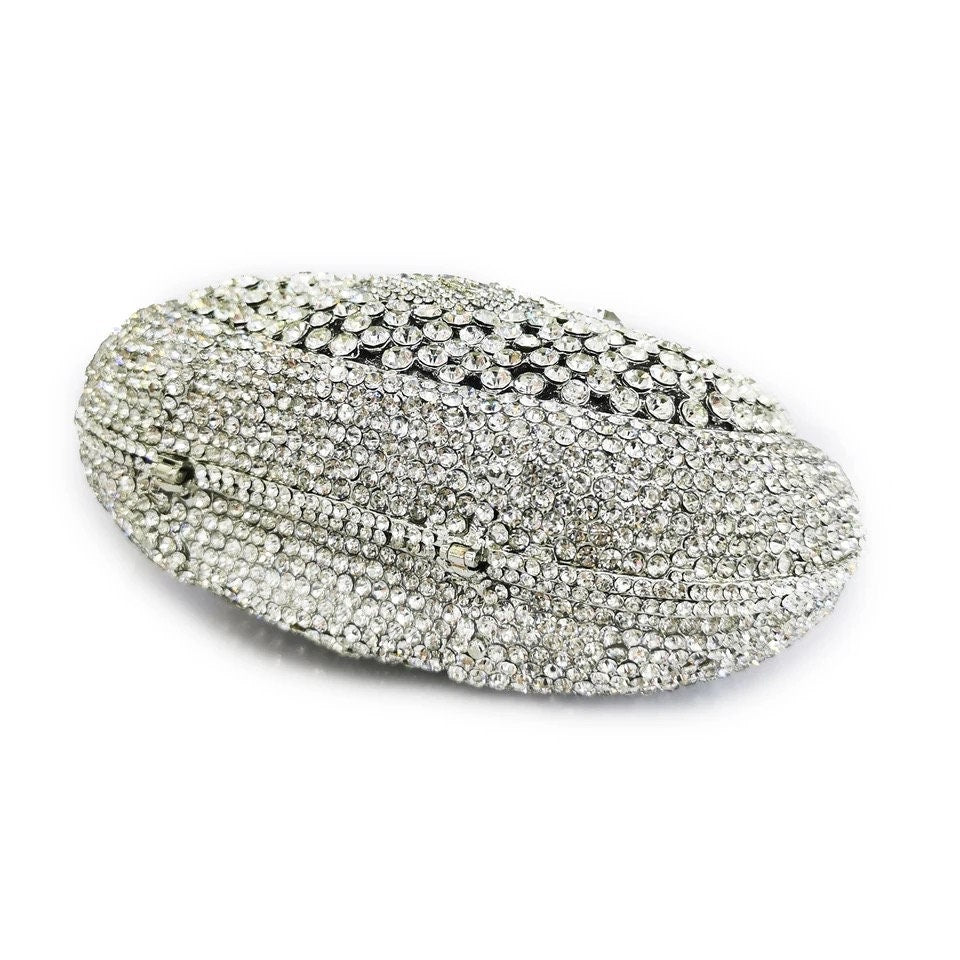 Panda clutch,Panda Evening Bag| Crystal purse| Bling Evening bag|Rhinestone clutch|Crystal clutch - Pink Fantasma