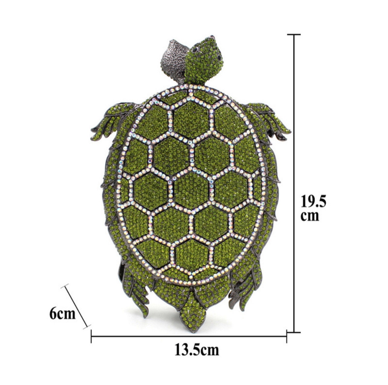 Turtle Crystal Evening Bag| Crystal Clutch