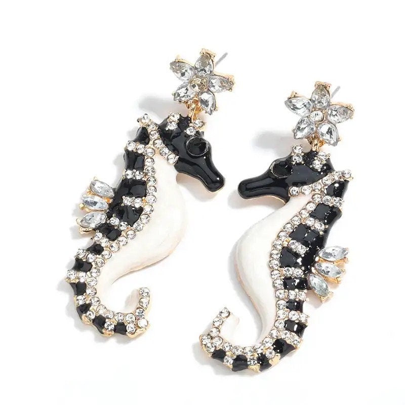 Seahorse earrings - Pink Fantasma