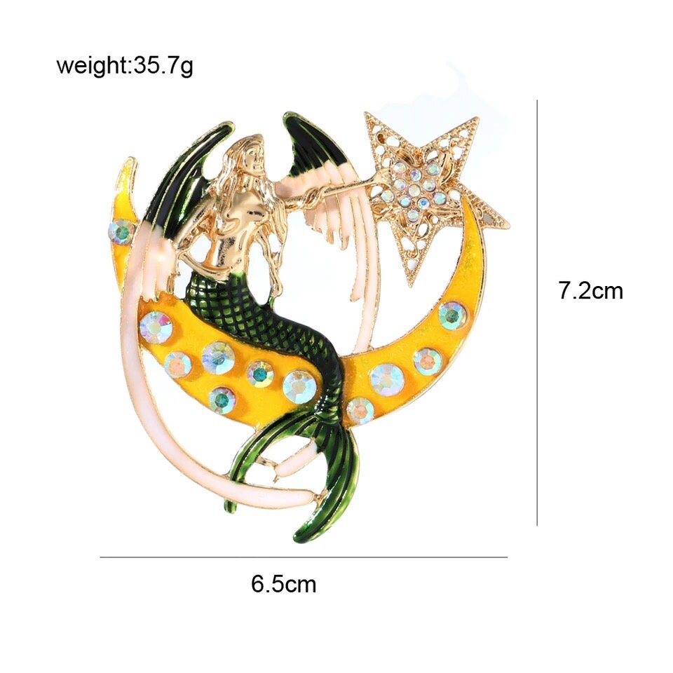 Mermaid brooch pin - Pink Fantasma