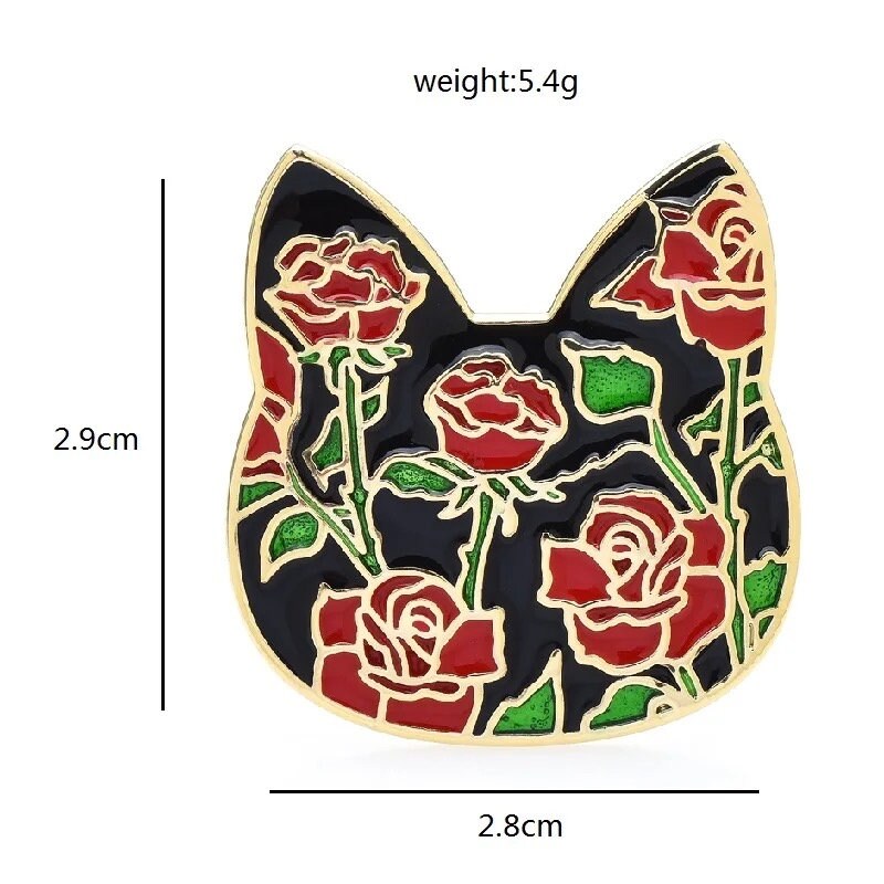 Cat Brooch |Cat Brooch Pin|Cat pin| Cat pendant - Pink Fantasma