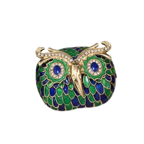 Owl Brooch pin - Pink Fantasma