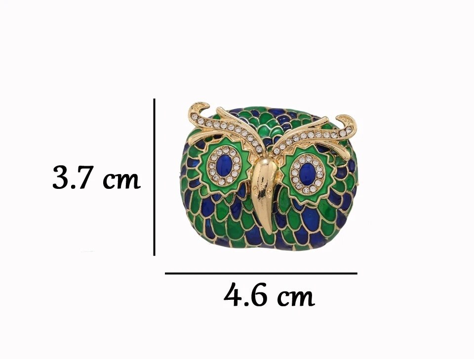 Owl Brooch pin - Pink Fantasma