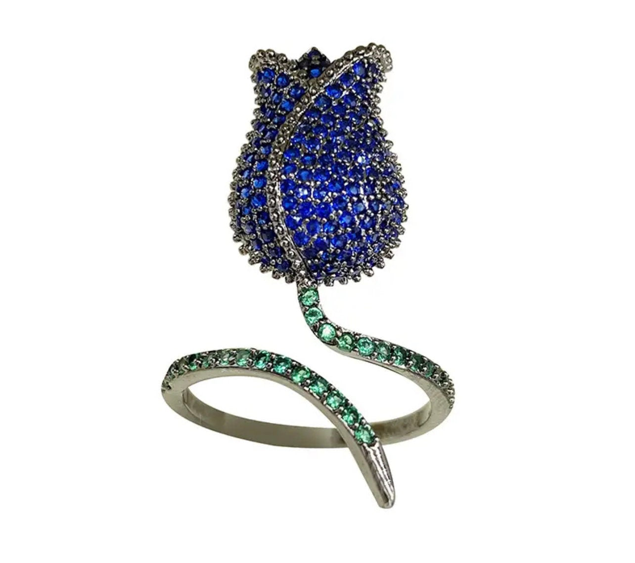 Rose ring |Flower CZ ring - Pink Fantasma
