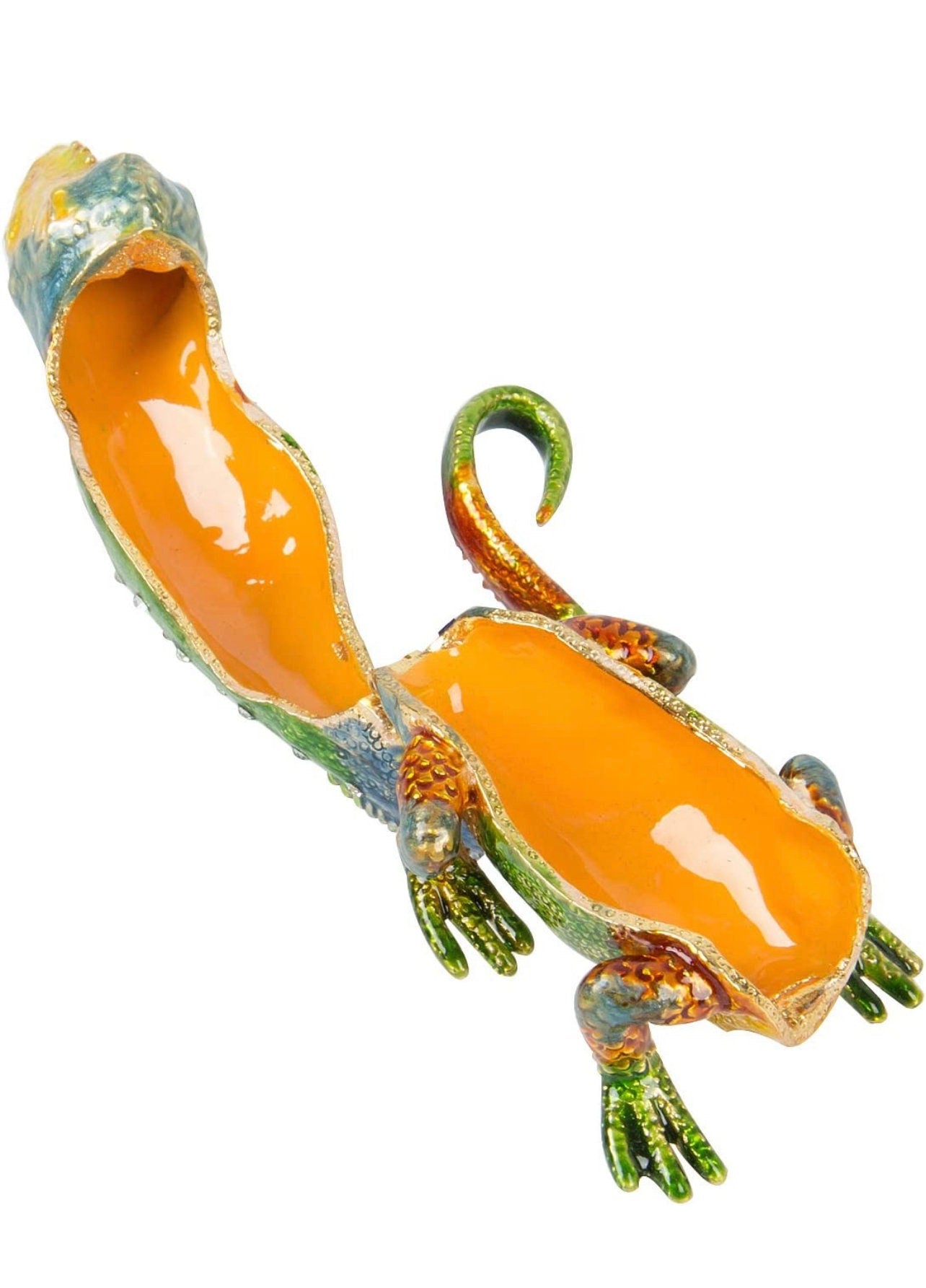 Iguana Trinket box, Iguana figurine - Pink Fantasma