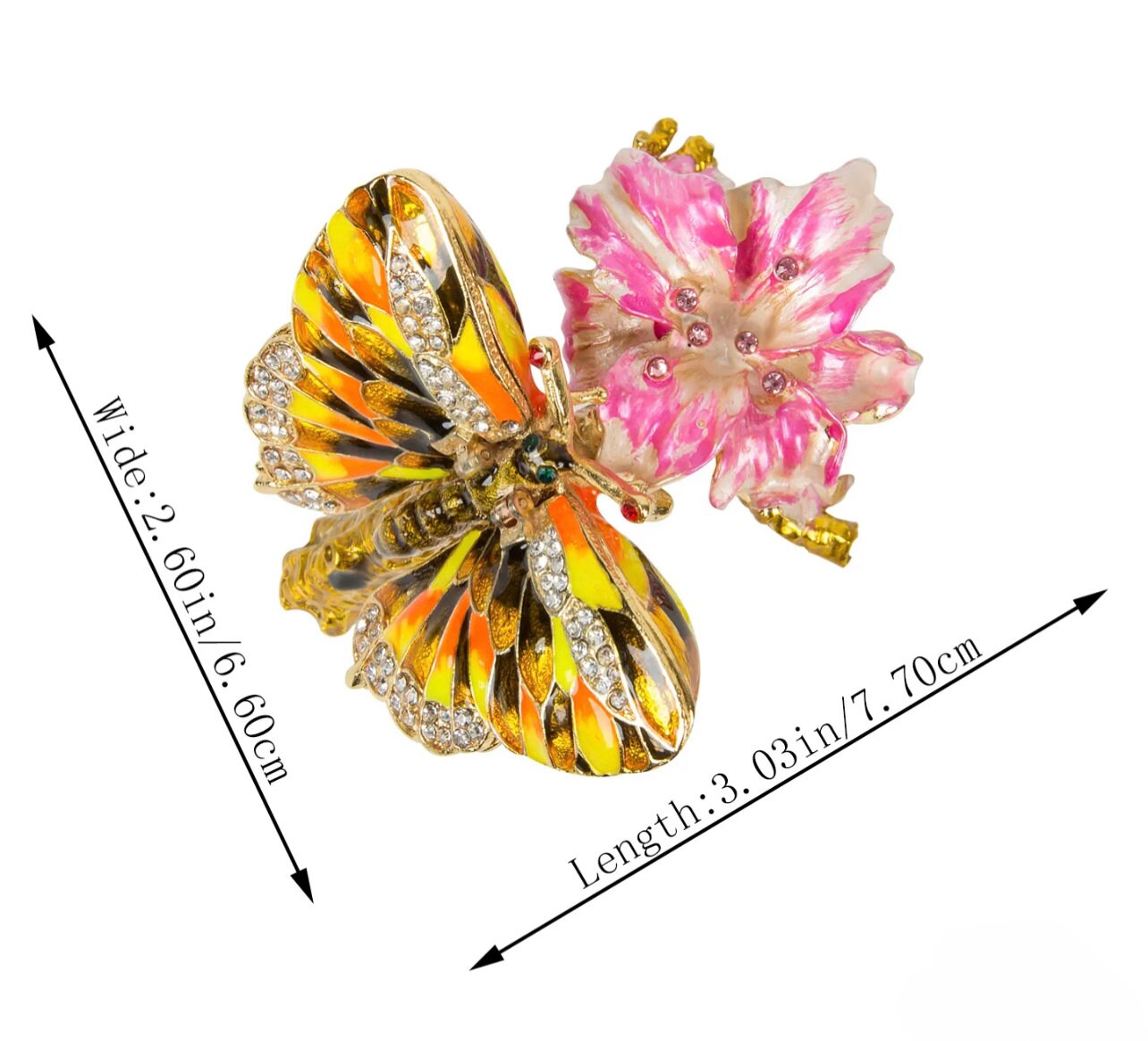 Butterfly Trinket box, Butterfly figurines, Butterfly Figures |Butterfly gifts - Pink Fantasma