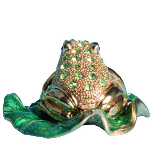 Lotus frog Trinket Box| Frog Figurine |Frog jewelry box|Frog gifts|Frog decoration|Frog collectibles|Animal Collectible Figurines -NH-A - Pink Fantasma