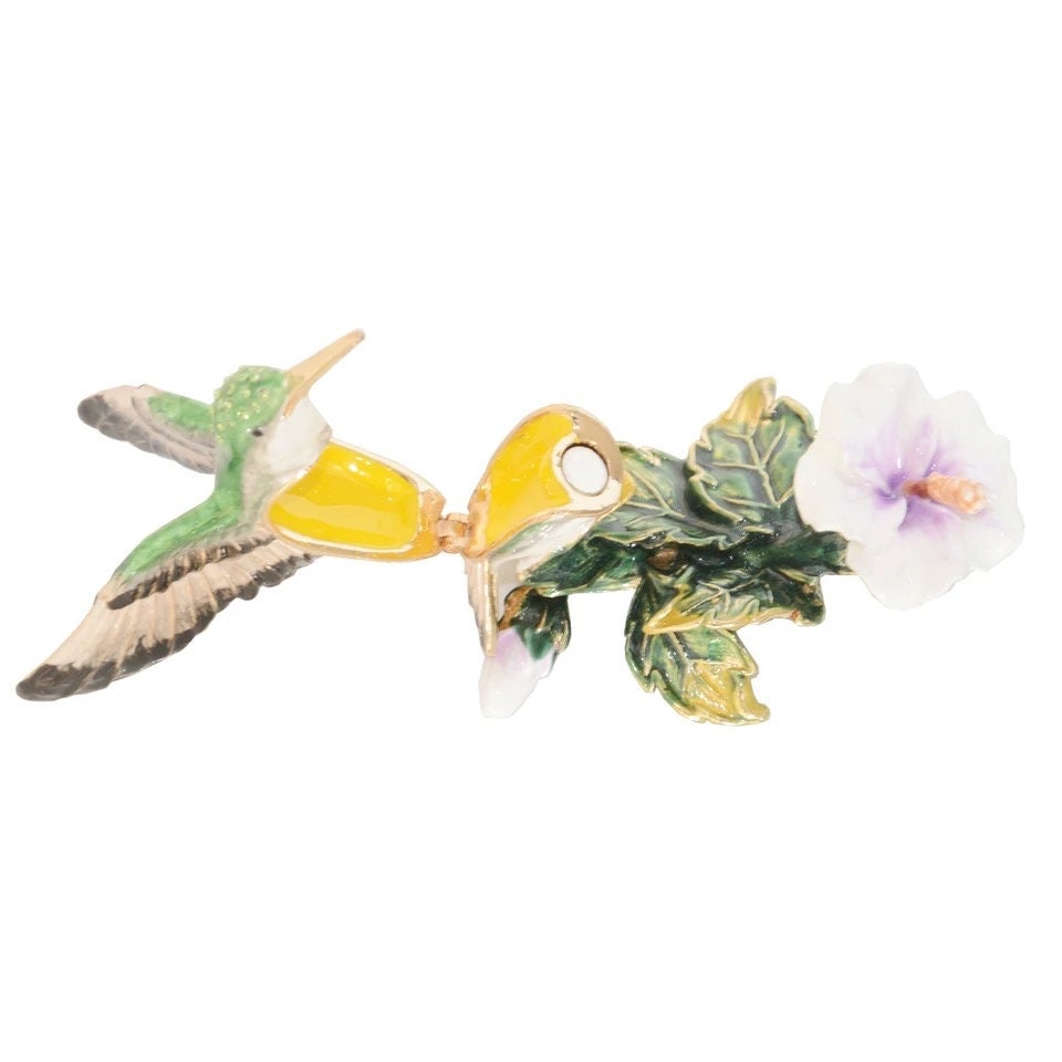 Hummingbird Trinket Box| Hummingbird figurine - Pink Fantasma