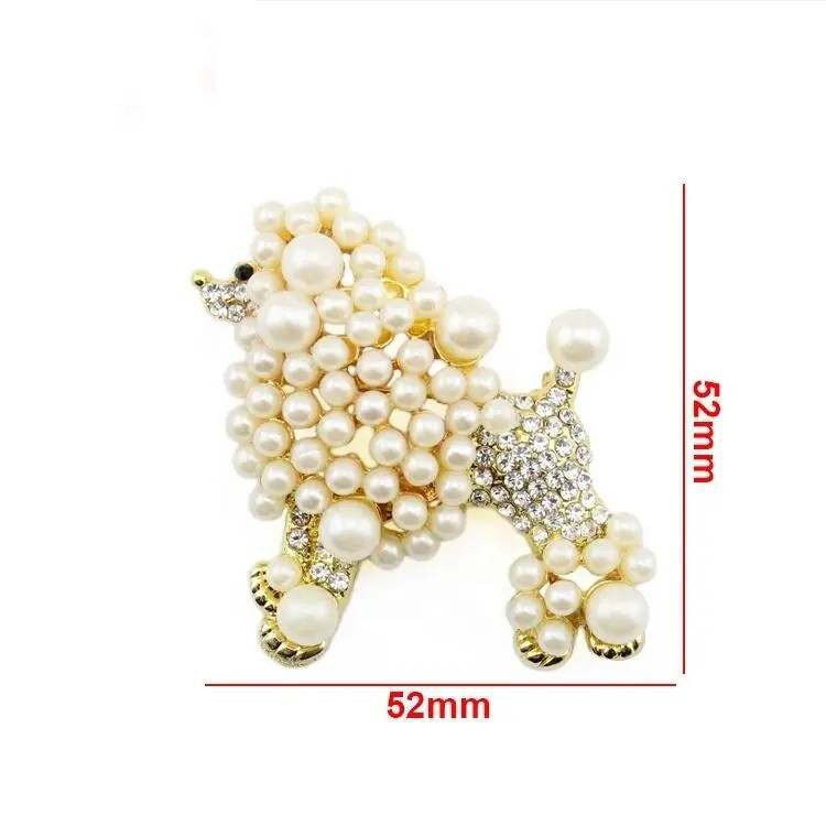 Poodle Brooch pin - Pink Fantasma