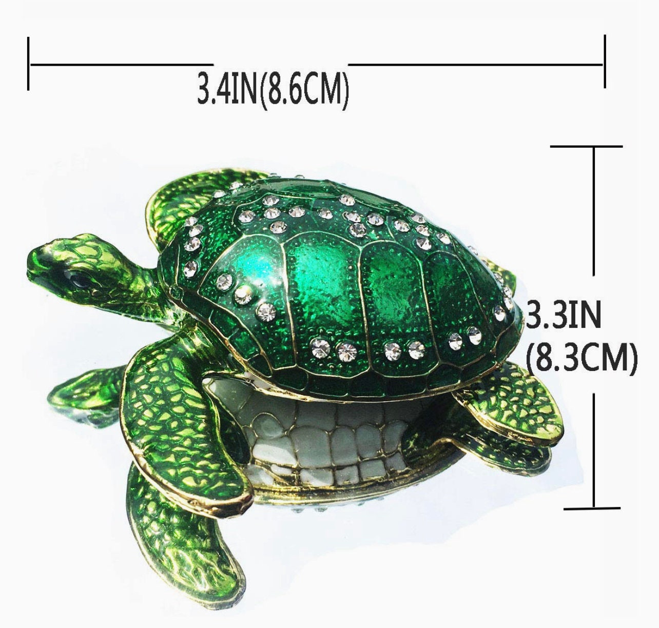 Turtle Trinket box, Jewelry box, Turtle Animal Figurines Collectible|Collectible Turtle Animal Figurines,Tortoise Gifts-NH-A - Pink Fantasma