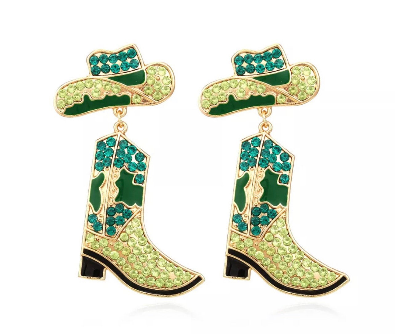 Cowgirl boots earrings| Pink Cowboy boot earrings