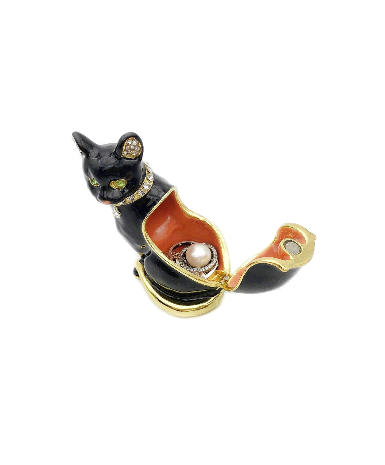 Cat Trinket Box| Cat Figurine jewelry storage
