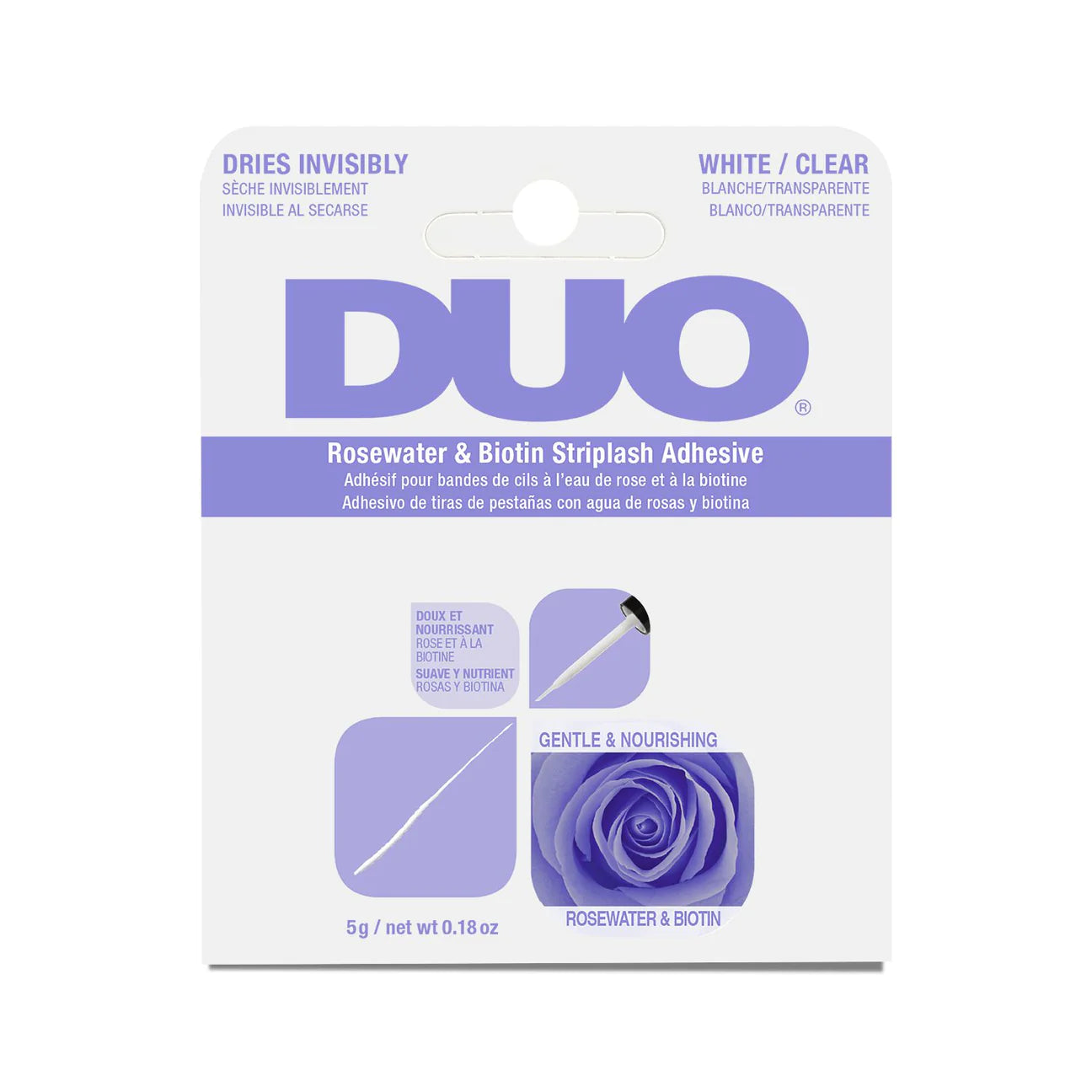 DUO - ROSEWATER & BIOTIN STRIPLASH ADHESIVE/Eyelash glue