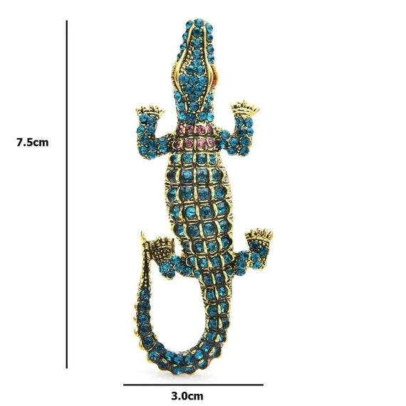 Crocodile brooch pin