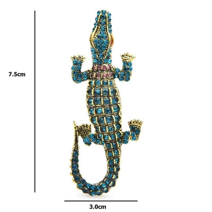 Crocodile brooch pin