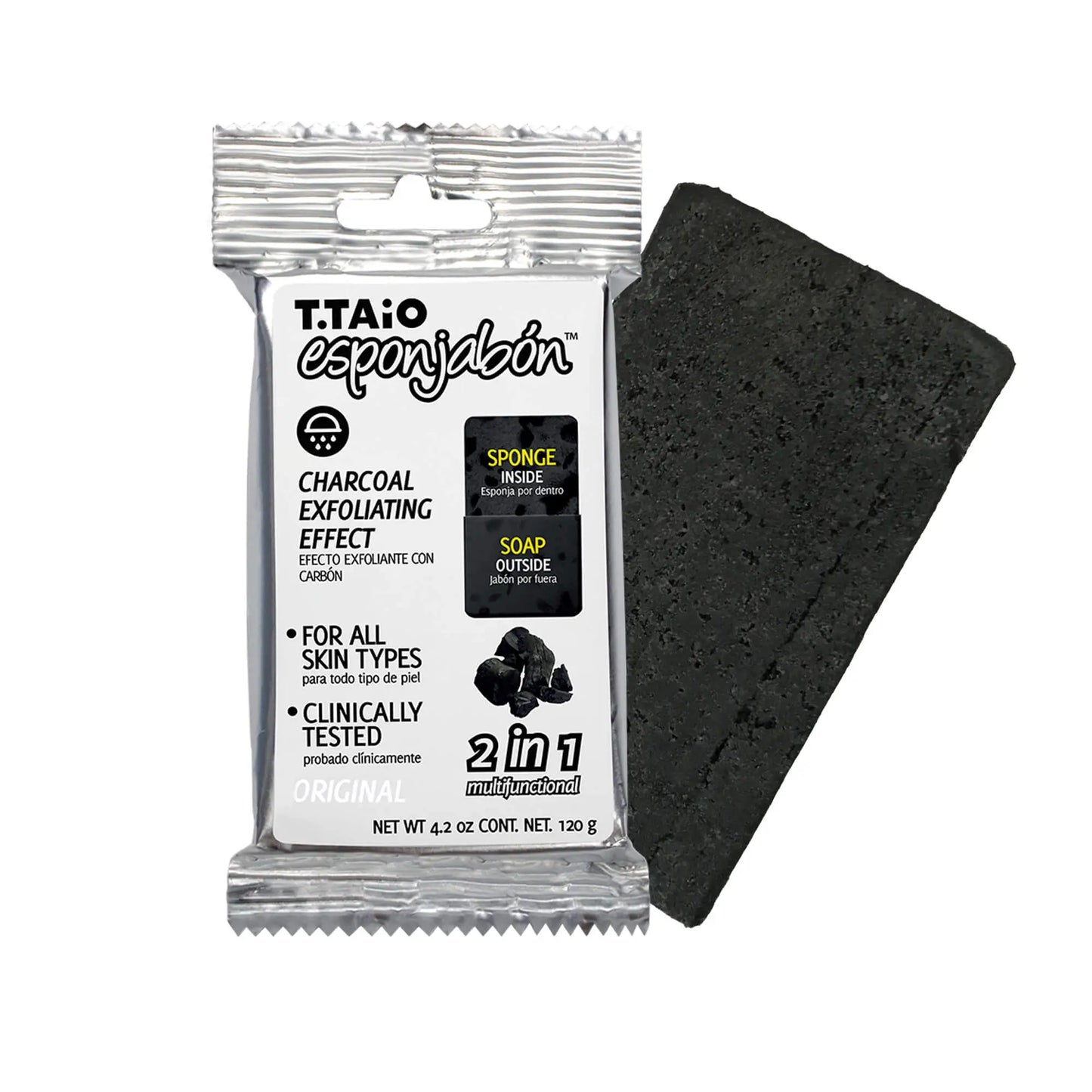 EsponJabon (Sponge Soap) Charcoal, Purifying Effect