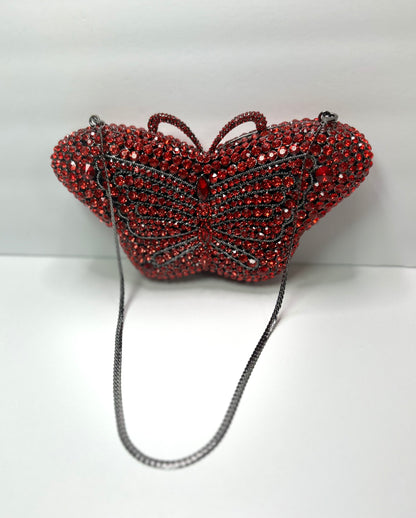 Butterfly clutch purse| Evening Bag| Crystal Clutch