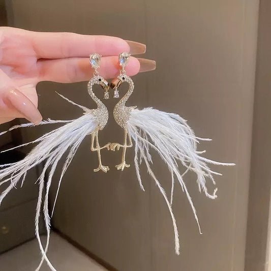 Swan earrings