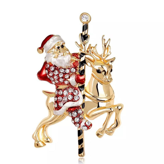 Santa Brooch Pin |Christmas Brooch