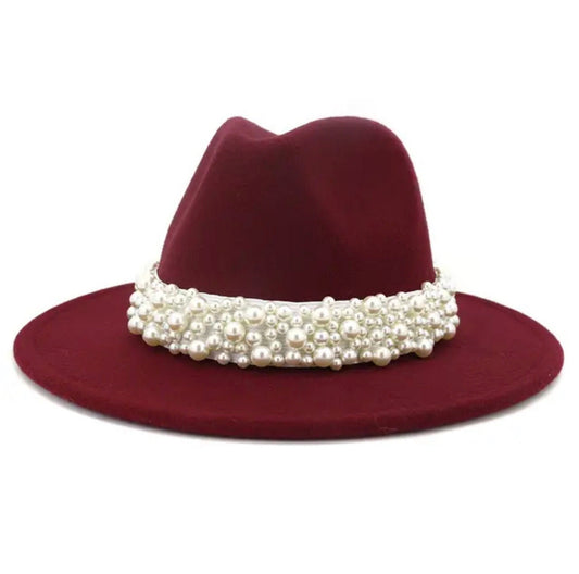 Burgundy Fedora - Pink Fantasma 