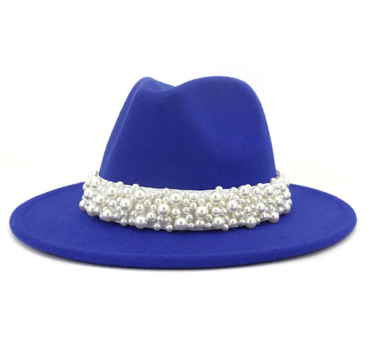 Royal Blue Fedora - Pink Fantasma 