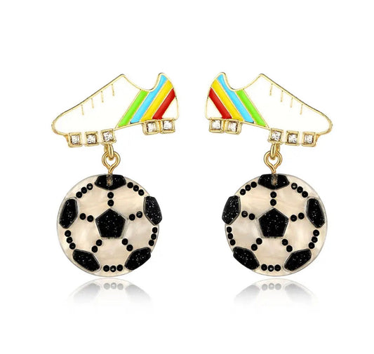 Soccer Earrings | Soccer Jewelry - Pink Fantasma 