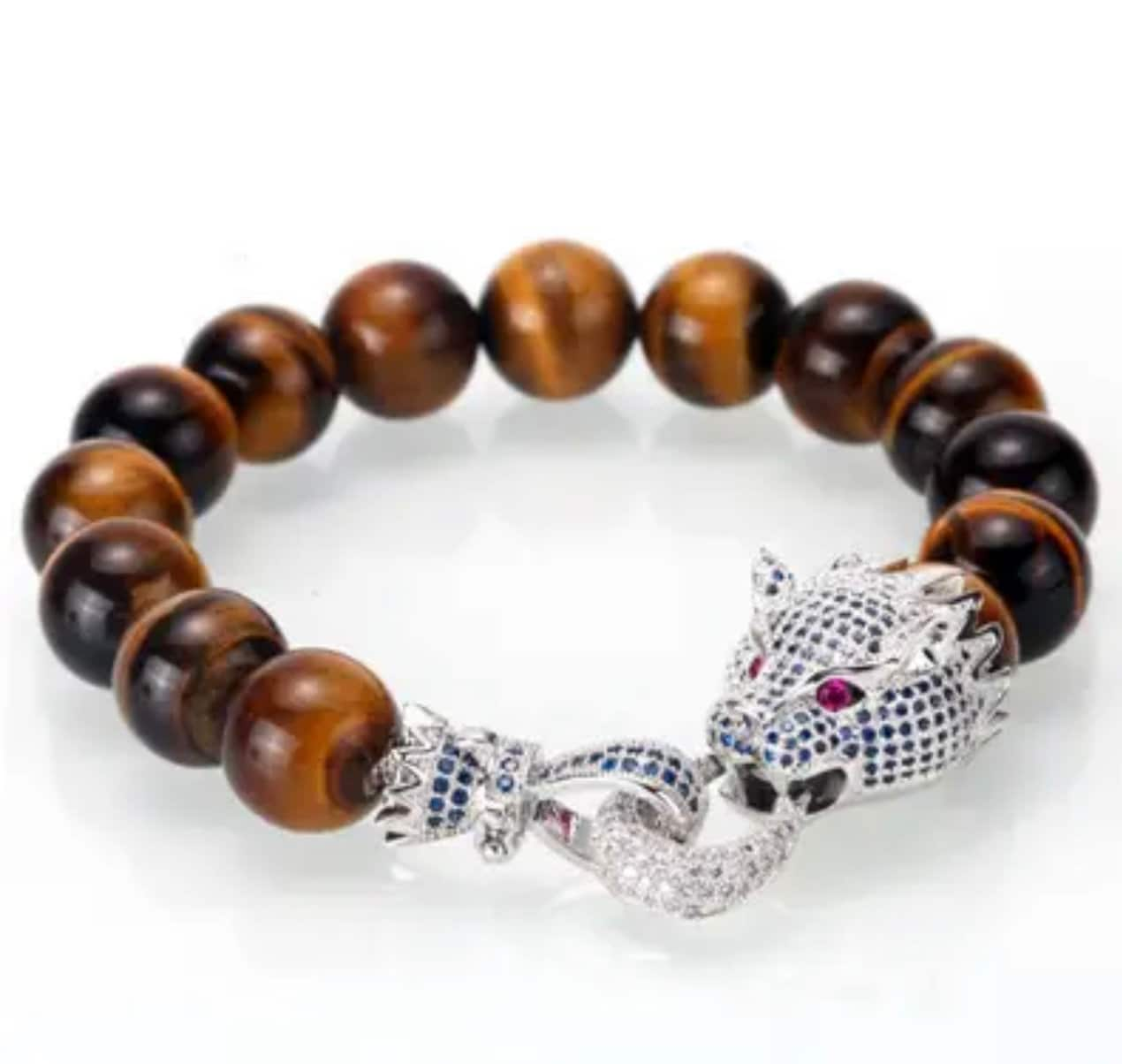 Tiger Eye Bead Bracelets - Pink Fantasma 