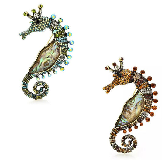 Sea horse brooch pins - Pink Fantasma 